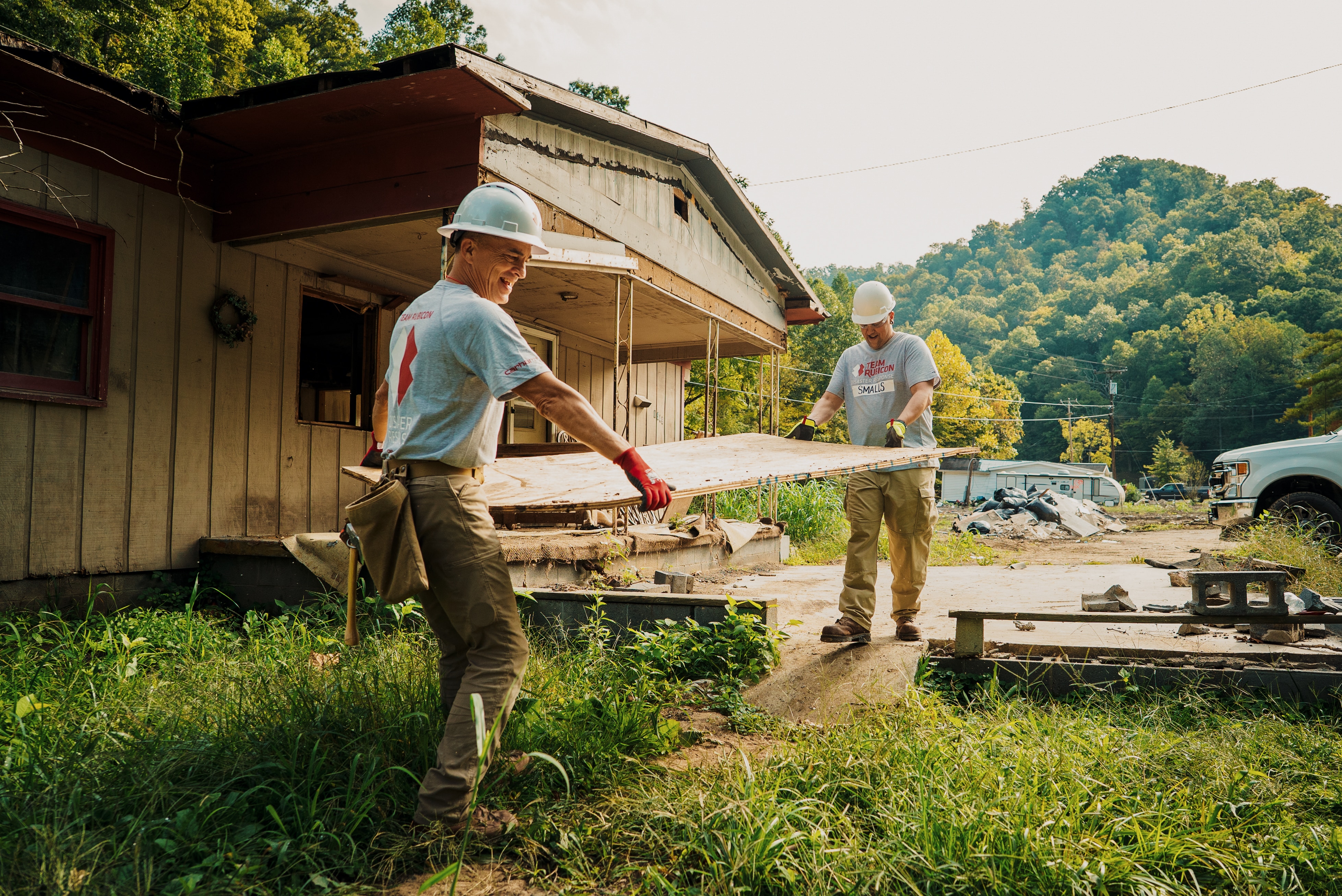 Team Rubicon is a veteran-led humanitarian organization that serves global communities before, during, and after disasters and crises. Photo credit: Team Rubicon
